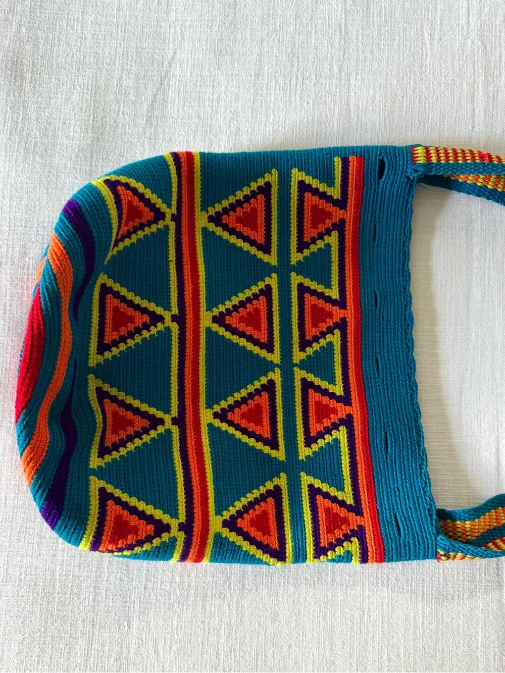 Crochet Tapestry Woven Crossbody Bucket Bag